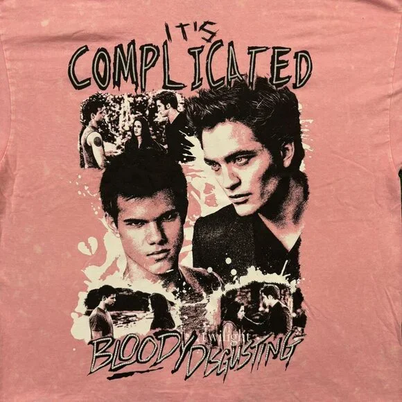 Bloody Disgusting x Twilight It's Complicated Oversized T-Shirt Extra Large - Picture 2 of 5